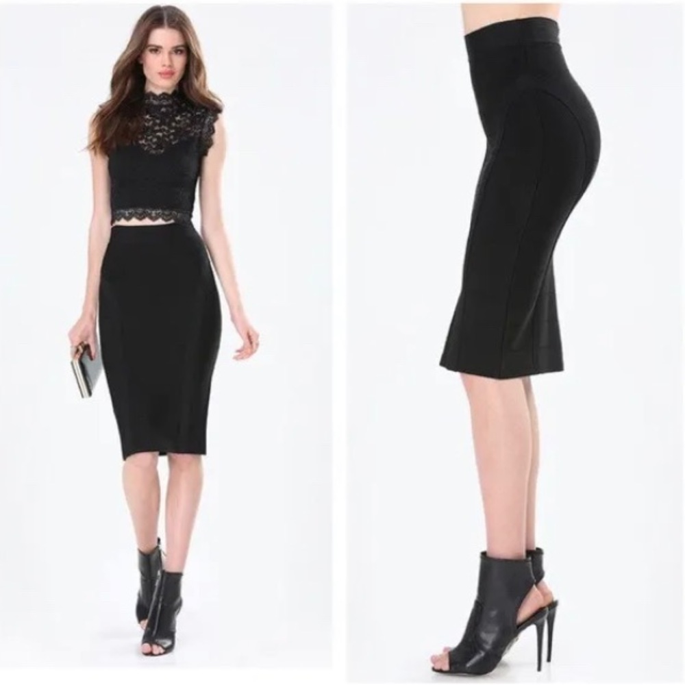 BEBE Midi Bandage Bodycon Pencil Skirt